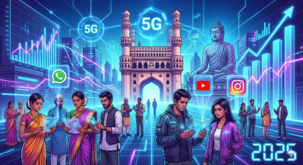 AP TS Social Media Stats 2025: తెలుగు రాష్ట్రాల్లో డిజిటల్ విప్లవం: 2025లో వాట్సాప్, యూట్యూబ్ హవా.. గ్రామీణ ప్రాంతాల్లోనూ స్మార్ట్‌ఫోన్ల జోరు!